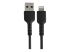 RUSBLTMM30CMB - StarTech.com 12 in(30cm) Durable Black USB-A to Lightning Cable, Heavy Duty Rugged Aramid Fiber USB Type A to Lightning Charger/Sync Power Cord, Apple MFi Certified iPad/iPhone 12 Pro Max - Close up