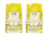 740708 - Intellinet Network Patch Cable, Cat7 Cable/Cat6A Plugs, 1m, Yellow, Copper, S/FTP, LSOH / LSZH, PVC, RJ45, Gold Plated Contacts, Snagless, Booted, Lifetime Warranty, Polybag - Close up