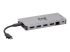 U442-DOCK5D-GY - Eaton Tripp Lite Series USB C Docking Station USB Hub 4k w/ HDMI, Gbe Gigabit Ethernet, SD Card Reader, PD Charging - Left-angle