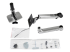 45-241-026 - Ergotron LX - Mounting kit (articulating arm, desk clamp mount, extension adapter, grommet-mount base, 7" post) - Front