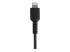 RUSBLTMM15CMB - StarTech.com 15cm(6 in) Durable Black USB-A to Lightning Cable, Heavy Duty Rugged Aramid Fiber USB Type A to Lightning Charger/Sync Power Cord, Apple MFi Certified iPad/iPhone 12 Pro Max - Close up
