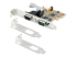 21050-PC-SERIAL-CARD - StarTech.com 2-Port PCI Express Serial Card, Dual Port PCIe to RS232 (DB9) Serial Interface Card, 16C1050 UART, Standard or Low Profile Brackets, COM Retention, For Windows & Linux - Left-angle