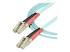 A50FBLCLC1 - Startech 1m (3ft) LC/UPC to LC/UPC OM3 Multimode Fiber Optic Cable, Full Duplex 50/125Âµm Zipcord Fiber Cable, 100G Networks, LOMMF/VCSEL, <0.3dB Low Insertion Loss - Left-angle