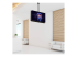 FPCEILBTB - StarTech.com Dual TV Ceiling Mount, Back-to-Back Heavy Duty Hanging Dual Screen Mount with Adjustable Telescopic 3.5' to 5' Pole, Tilt/Swivel/Rotate, VESA Bracket for 32”-75" Displays - Left-angle