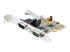 21050-PC-SERIAL-CARD - StarTech.com 2-Port PCI Express Serial Card, Dual Port PCIe to RS232 (DB9) Serial Interface Card, 16C1050 UART, Standard or Low Profile Brackets, COM Retention, For Windows & Linux - Left-angle