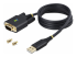 1P3FFCB-USB-SERIAL - StarTech.com 3ft (1m) USB to Serial Adapter Cable, Interchangeable DB9 Screws/Nuts, COM Retention, USB-A to DB9 RS232, FTDI IC, Level-4 ESD Protection, Windows/macOS/ChromeOS/Linux - Right-angle