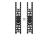SRVRTBAR48 - Eaton Tripp Lite Series 48U Rack Enclosure Server Cabinet Vertical Cable Management Bars - Multi-angle