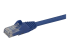 N6PATC2MBL - StarTech.com 2m CAT6 Ethernet Cable, 10 Gigabit Snagless RJ45 650MHz 100W PoE Patch Cord, CAT 6 10GbE UTP Network Cable w/Strain Relief, Blue, Fluke Tested/Wiring is UL Certified/TIA - Close up