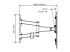 BTV513/B - B-TECH BTV513/B - Mounting kit (double arm wall mount, mounting plate, cable management clip, 2 interface brackets) - Left side