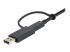 USBCCADP - StarTech.com 3ft (1m) USB C Cable w/ USB-A Adapter Dongle, Hybrid 2-in-1 USB C Cable w/ USB-A | USB-C to USB-C (10Gbps/100W PD), USB-A to USB-C (5Gbps), USB-A Host to USB-C DisplayLink Dock - Close up
