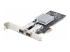 P021GI-NETWORK-CARD - StarTech.com 2-Port GbE SFP Network Card, PCIe 2.0 x1, Intel I350-AM2 2x 1GbE Controller, 1000BASE Copper/Fiber Optic, Dual-Port Gigabit Ethernet NIC, Desktop/Server Backplanes - Left-angle