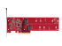 DUAL-M2-PCIE-CARD-B - StarTech.com Dual M.2 PCIe SSD Adapter Card, x8 / x16 Dual NVMe or AHCI M.2 SSD to PCI Express 4.0, Up to 7.8GBps/Drive, For 2242/2260/2280/22110mm PCIe M-Key M2 SSDs, Bifurcation Required - Top