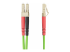 LCLCL-20M-OM5-FIBER - StarTech.com 20m (65ft) LC to LC (UPC) OM5 Multimode Fiber Optic Cable, 50/125µm Duplex LOMMF Zipcord, VCSEL, 40G/100G, Bend Insensitive, Low Insertion Loss, LSZH Fiber Patch Cord - Multi-angle