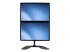ARMDUOVS - StarTech.com Vertical Dual Monitor Stand, Ergonomic Desktop Stacked Two Monitor Stand up to 27 inch VESA Mount Displays, Free Standing Universal Monitor Mount, Height Adjustable, Silver - Front