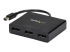 MSTMDP123DP - StarTech.com 3-Port Multi Monitor Adapter, Mini DisplayPort 1.2 to 3x DisplayPort MST Hub, Triple 1080p or Dual 4K 30Hz, mDP to DP MST Video Splitter for Extended Desktop on Windows PCs - Right-angle