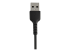 RUSBLTMM30CMB - StarTech.com 12 in(30cm) Durable Black USB-A to Lightning Cable, Heavy Duty Rugged Aramid Fiber USB Type A to Lightning Charger/Sync Power Cord, Apple MFi Certified iPad/iPhone 12 Pro Max - Close up