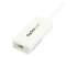 USB31000SPTW - StarTech.com USB 3.0 to Gigabit Ethernet Adapter NIC w/ USB Port (White) - Left-angle