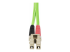 LCLCL-1M-OM5-FIBER - Startech 1m (3ft) LC to LC (UPC) OM5 Multimode Fiber Optic Cable, 50/125µm Duplex LOMMF Zipcord, VCSEL, 40G/100G, Bend Insensitive, Low Insertion Loss, LSZH Fiber Patch Cord - Close up