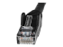 N6LPATCH7MBK - StarTech.com 7m LSZH CAT6 Ethernet Cable, 10 Gigabit Snagless RJ45 100W PoE Network Patch Cord with Strain Relief, CAT 6 10GbE UTP, Black, Individually Tested/ETL, Low Smoke Zero Halogen - Close up