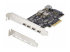 PS4C3IA3-USB-C-CARD - Startech 5-Port USB PCIe Card, USB 3.2 10Gbps, PCI Express Card with 4x USB-C Ports, 1x USB-A Internal Port, USB PCIe Controller Card, Windows/macOS/Linux - Right-angle