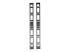 SRVRTBAR45 - Eaton Tripp Lite Series 45U Rack Enclosure Server Cabinet Vertical Cable Management Bars - Front