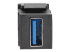 U324-001-KPA-BK - Eaton Tripp Lite Series USB 3.0 Keystone Panel Mount Coupler Extension Cable Angled 1' - Front