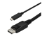 CDP2DPMM3MB - StarTech 9.8ft/3m USB C to DisplayPort 1.2 Cable 4K 60Hz, USB-C to DisplayPort Adapter Cable HBR2, USB Type-C DP Alt Mode to DP Monitor Video Cable, Compatible w/ Thunderbolt 3, Black - Right-angle