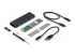 SM2E1BMU31C - Startech USB-C 10Gbps to M.2 NVMe or M.2 SATA SSD Enclosure, External M.2 PCIe/SATA NGFF SSD Enclosure, Portable Aluminum Case, USB Type-C & USB-A Host Cables, For 2230/2242/2260/2280 - Left-angle
