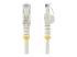 N6PATC50CMWH - StarTech.com 50cm CAT6 Ethernet Cable, 10 Gigabit Snagless RJ45 650MHz 100W PoE Patch Cord, CAT 6 10GbE UTP Network Cable w/Strain Relief, White, Fluke Tested/Wiring is UL Certified/TIA - Multi-angle