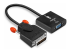 38189 - Lindy - DVI adapter - HD-15 (VGA) (F) to DVI-D (M) - Left-angle