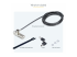 DUALKA10-LAPTOP-LOCK - StarTech.com 10-Pack Dual-Access Laptop Lock, 6.5ft (2m) Keyed Alike and Combination Security Cable Lock for K-Slot Devices, Computer Anti-Theft Steel Cable - Right-angle