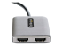 MST14DP122HD - Startech DP to Dual HDMI MST HUB, Dual HDMI 4K 60Hz, DisplayPort Multi Monitor Adapter with 1ft (30cm) Cable, DP 1.4 Multi Stream Transport Hub, DSC | HBR3, DP to 2x HDMI Ports - Close up