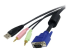 USBVGA4N1A6 - StarTech.com 6 ft 4-in-1 USB VGA KVM Switch Cable with Audio and Microphone - Right-angle