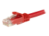 N6PATC1MRD - StarTech.com 1m CAT6 Ethernet Cable, 10 Gigabit Snagless RJ45 650MHz 100W PoE Patch Cord, CAT 6 10GbE UTP Network Cable w/Strain Relief, Red, Fluke Tested/Wiring is UL Certified/TIA - Close up