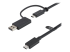 USBCCADP - StarTech.com 3ft (1m) USB C Cable w/ USB-A Adapter Dongle, Hybrid 2-in-1 USB C Cable w/ USB-A | USB-C to USB-C (10Gbps/100W PD), USB-A to USB-C (5Gbps), USB-A Host to USB-C DisplayLink Dock - Right-angle