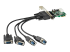 PEX4S953 - StarTech.com 4-port PCI Express RS232 Serial Adapter Card, PCIe RS232 Serial Host Controller Card, PCIe to Serial DB9 Card, 16950 UART, Desktop Expansion Card, Windows, macOS, Linux - Left-angle