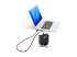 900093B-UK - PORT Connect - Power adapter - Left-angle