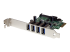 PEXUSB3S4V - StarTech.com 4-Port PCI Express SuperSpeed USB 3.0 Controller Card with UASP - Left-angle