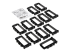 SRCABLERINGSM - Tripp Lite Cable Management D-Rings Rack Enclosures Button Mount 2x4in 12Pk - Left-angle