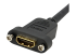 HDMIPNLFM3 - StarTech.com 3ft HDMI Female to Male Adapter, 4K High Speed Panel Mount HDMI Cable, 4K 30Hz UHD HDMI, 10.2 Gbps Bandwdith, 4K HDMI 1.4 Video, HDCP 1.4, HDMI Female to HDMI Male Cable - Close up