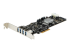 PEXUSB3S44V - Startech 4 Port USB 3.0 PCIe Card w/ 4 Dedicated Channels - Left-angle