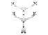 ARMQUADPS - StarTech.com Desk Mount Quad Monitor Arm, Premium Articulating VESA 4 Monitor Mount 2x2 up to 27", Ergonomic Height Adjustable Pole Mount, Tilt/Swivel/Rotate, C-Clamp/Grommet, Silver - Back