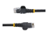N6PATC2MBK - StarTech.com 2m CAT6 Ethernet Cable, 10 Gigabit Snagless RJ45 650MHz 100W PoE Patch Cord, CAT 6 10GbE UTP Network Cable w/Strain Relief, Black, Fluke Tested/Wiring is UL Certified/TIA - Multi-angle