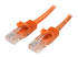 45PAT50CMOR - StarTech.com 0.5m Orange Cat5e / Cat 5 Snagless Ethernet Patch Cable 0.5 m - Left-angle