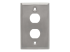 N206-FP02-IND - Eaton Tripp Lite Series RJ45 Bulkhead Wall Plate 2 Cutouts Industrial Metal Single Gang TAA - Front