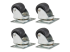 SRCASTER - Eaton Tripp Lite Series SmartRack Rolling Caster Kit, 4 pack - Right-angle