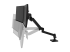 45-684-292 - Ergotron LX Pro - Mounting kit (dual direct arm, 2 pivots, 2-piece desk clamp, attachment hardware, base, dual displays bow, extension, pole, pole collar) - Right-angle