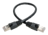 N262-001-BK - Eaton Tripp Lite Series Cat6a 10G Snagless Shielded STP Ethernet Cable (RJ45 M/M), PoE, Black, 1 ft. (0.31 m) - Front