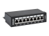 720908 - Intellinet Patch Panel, Cat6a, FTP, 8-Port, Desktop, Shielded, 90° Top-Entry Punch Down Blocks, Black - Left-angle