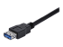 USB3SEXT1MBK - StarTech 1m Black SuperSpeed USB 3.0 Extension Cable A to A - Close up